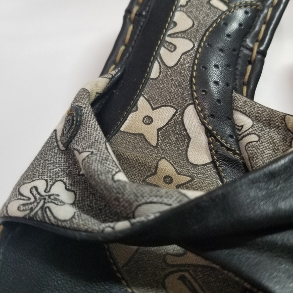 ✨ Born Leather / Floral Wedge Espadrilles Sa… - Picture 10 of 12